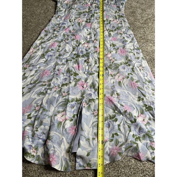 Vintage Spenser Jeremy 100% Silk Floral Dress Women's 16 Cottage Core Pastel - Picture 6 of 8